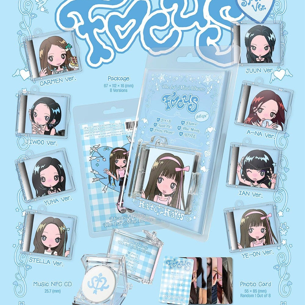 Korea Pop Store HEARTS2HEARTS - 1st Mini Album [Focus] (SMini Ver.) Kawaii Gifts