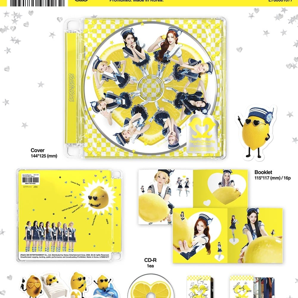 Korea Pop Store HEARTS2HEARTS - 2nd Mini Album [Lemon Tang] (Jewel Case Ver.) Kawaii Gifts
