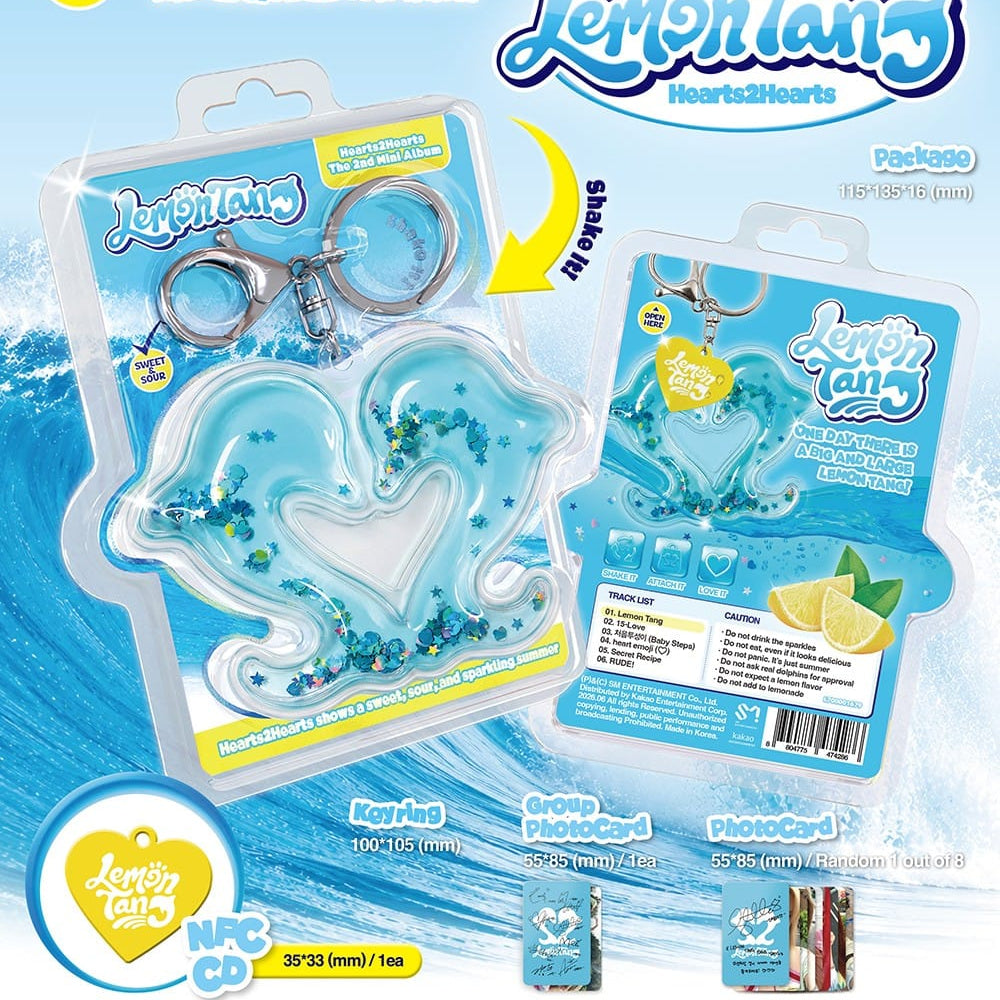 Korea Pop Store HEARTS2HEARTS - 2nd Mini Album [Lemon Tang] (Keyring Ver.) Kawaii Gifts