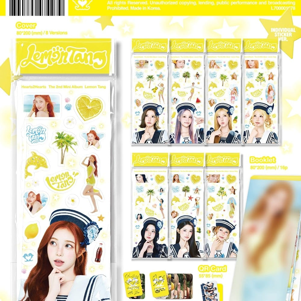 Korea Pop Store HEARTS2HEARTS - 2nd Mini Album [Lemon Tang] (Sticker Ver.) Kawaii Gifts