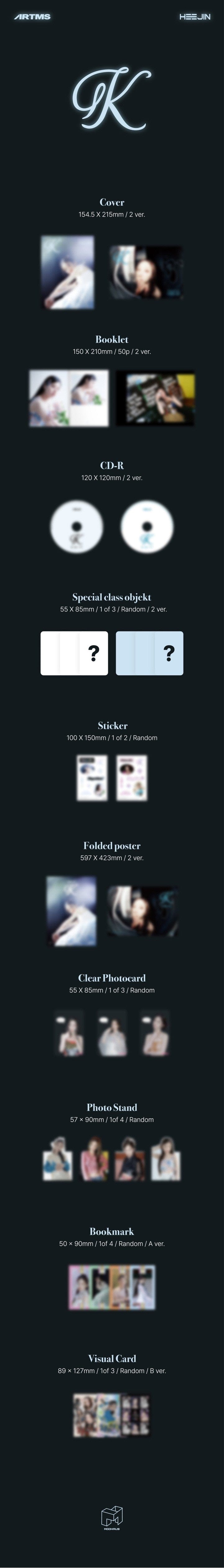 Korea Pop Store HEEJIN - [K] (1st Mini Album) Kawaii Gifts 8804775 367540