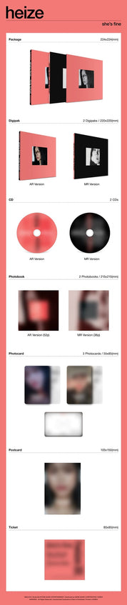 Korea Pop Store Heize - 1st Album [She's Fine] Kawaii Gifts