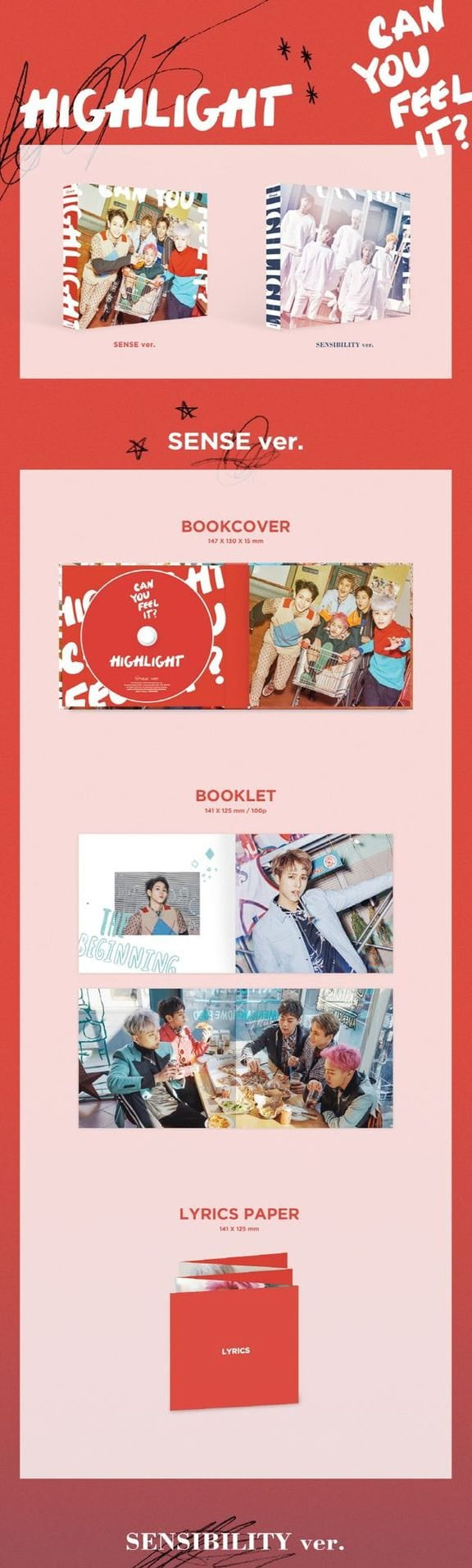 Korea Pop Store Highlight - Can You Feel It? (1st Mini Album) Sense Ver. (A) Kawaii Gifts 8804775078712