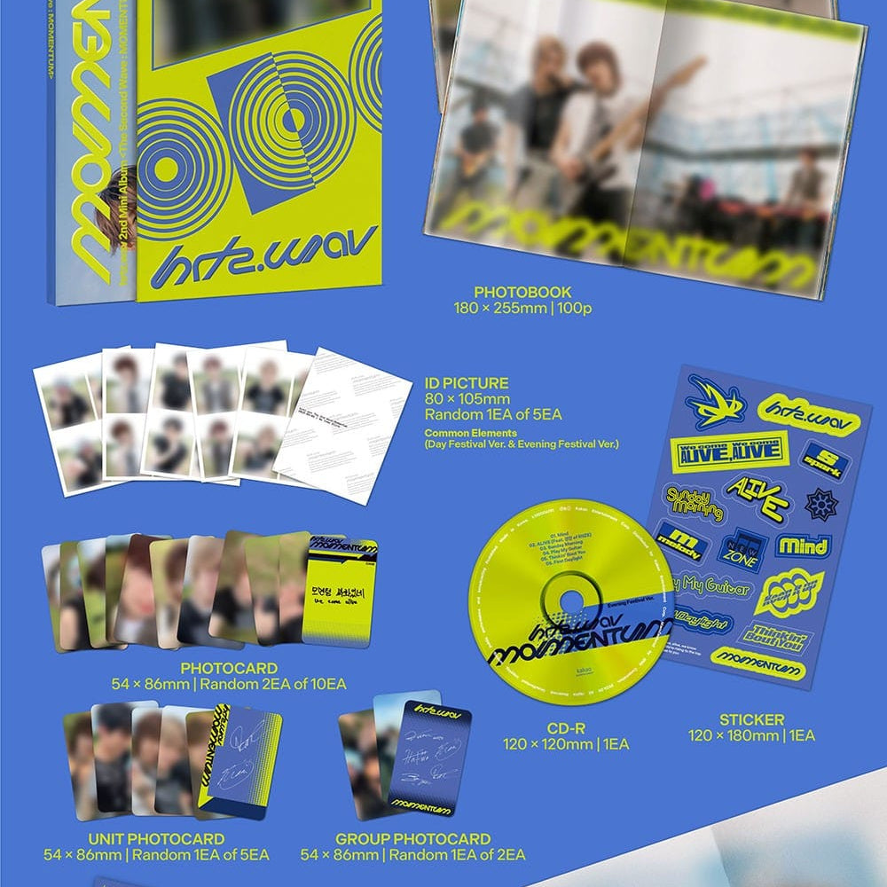 Korea Pop Store HRTZ.WAV - 2nd Mini Album [The Second Wave: Momentum] (Evening Festival Ver.) Kawaii Gifts