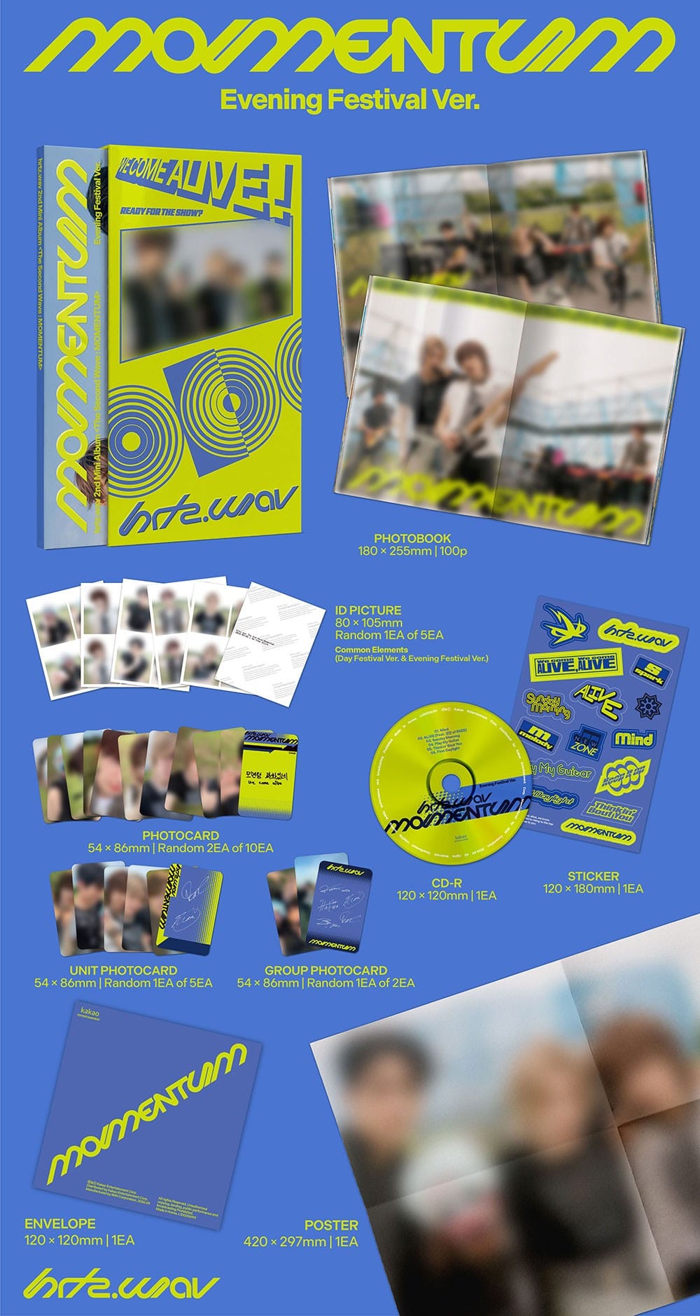 Korea Pop Store HRTZ.WAV - 2nd Mini Album [The Second Wave: Momentum] (Evening Festival Ver.) Kawaii Gifts