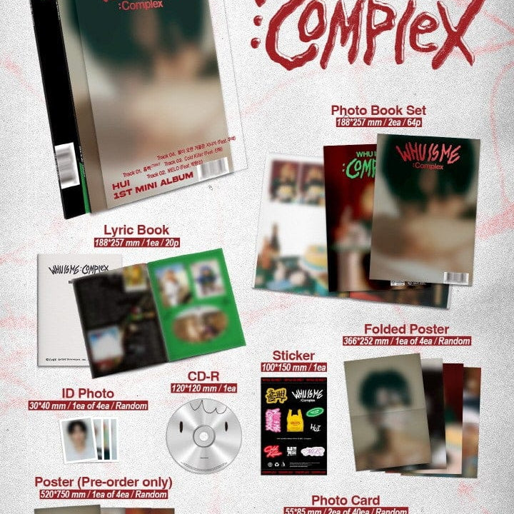 Korea Pop Store HUI - [Whu is Me : Complex] (1st Mini Album) Kawaii Gifts 8804775368097