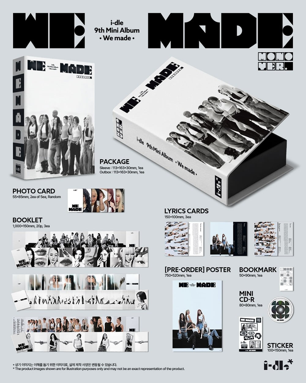Korea Pop Store i-dle - 9th Mini Album [We Made] (Mono Ver.) Kawaii Gifts
