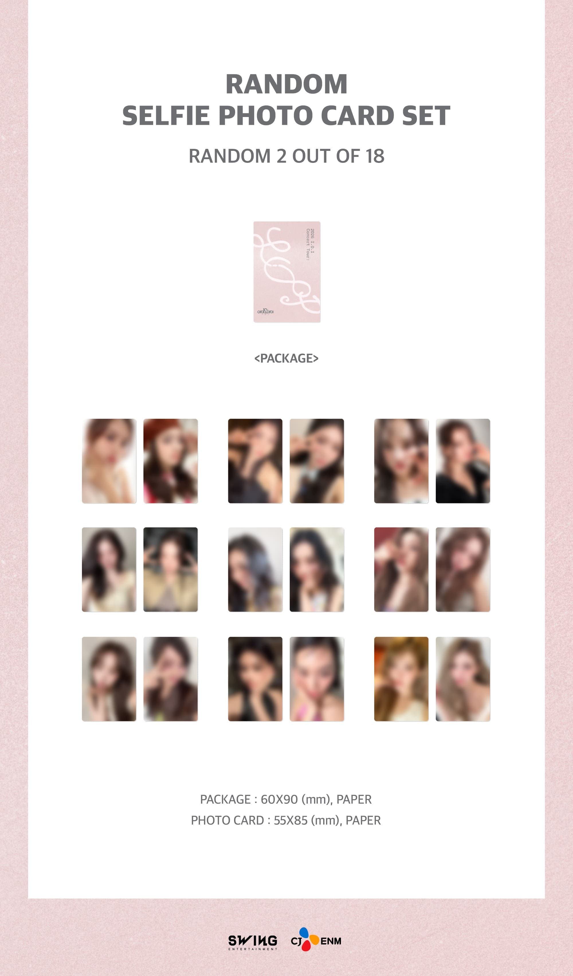 Korea Pop Store [I.O.I] Loop - Random Selfie Photocard Set Kawaii Gifts
