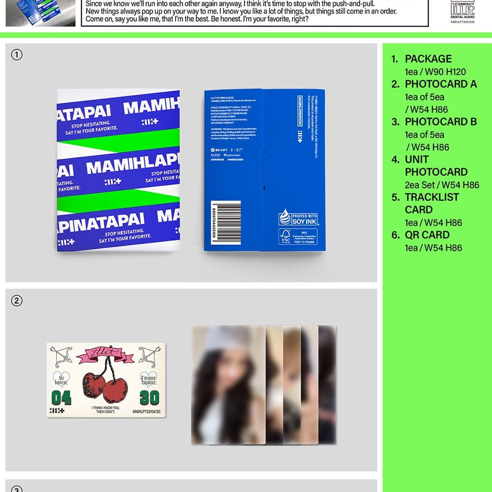 Korea Pop Store ILLIT - 4th Mini Album [Mamihlapinatapai] (Weverse Albums Ver.) Kawaii Gifts