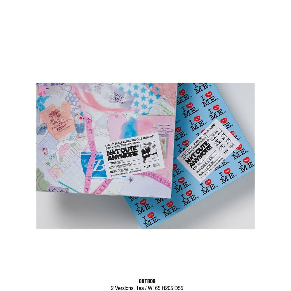 Korea Pop Store ILLIT - Not Cute Anymore (ILLIT X ASHLEY WILLIAMS Pouch Ver.) Kawaii Gifts