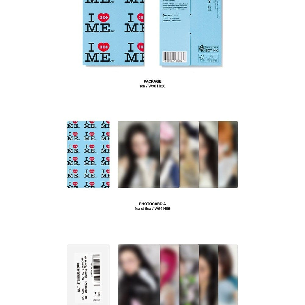 Korea Pop Store ILLIT - Not Cute Anymore (Weverse Albums Ver.) Kawaii Gifts