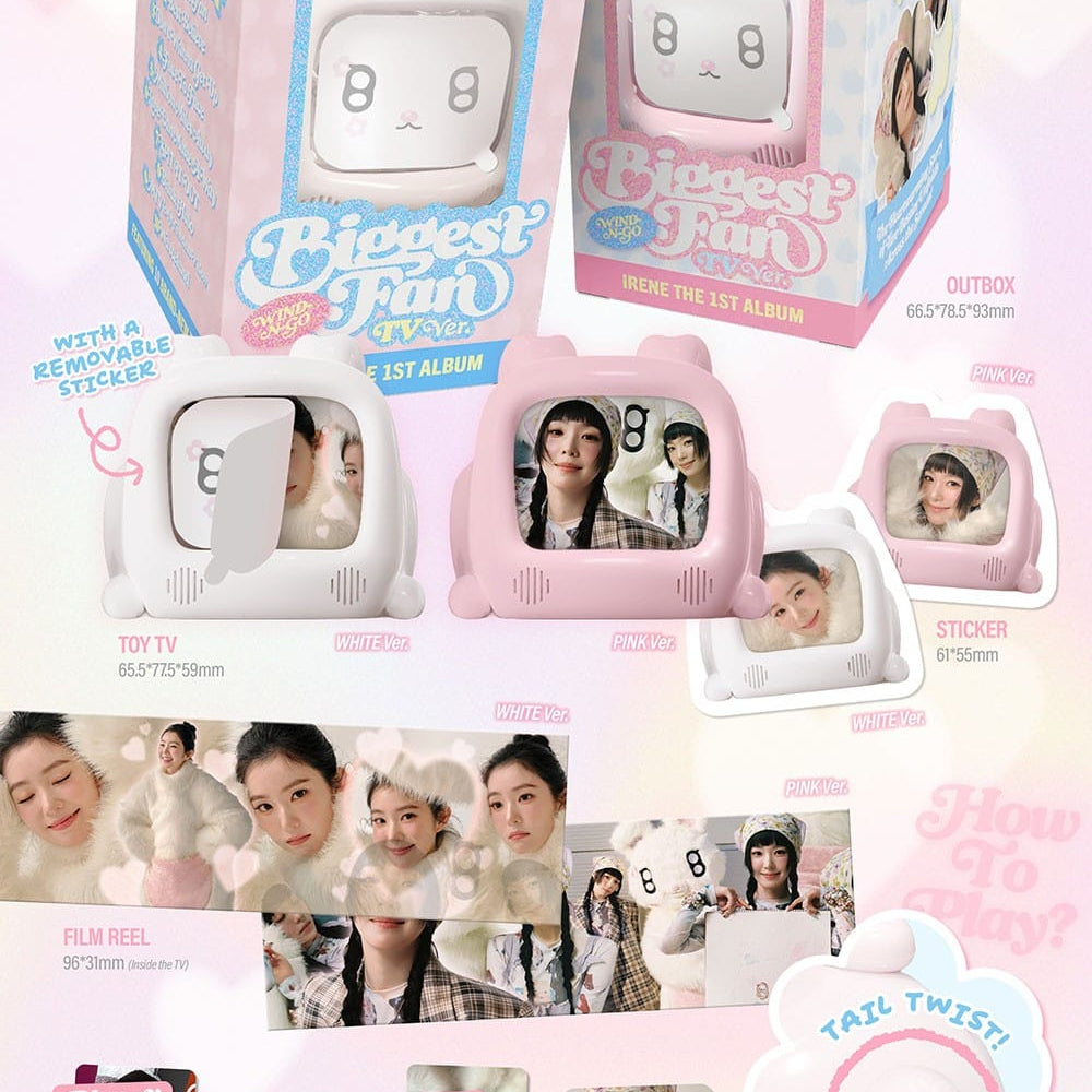 Korea Pop Store IRENE - 1st Album [Biggest Fan] (TV Ver.) Smart Album Kawaii Gifts