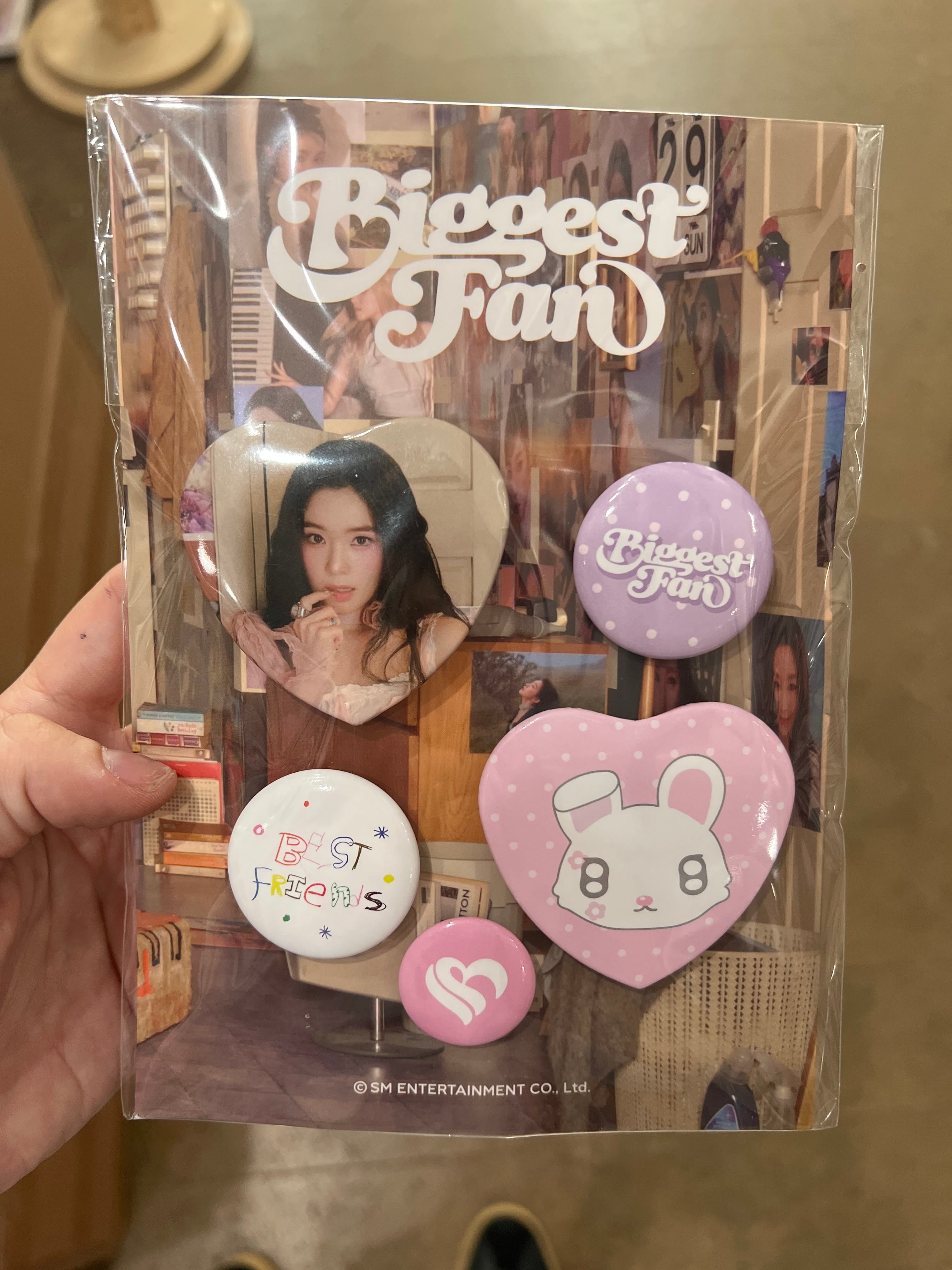 Korea Pop Store [IRENE] Biggest Fan - Can Badge B Set Kawaii Gifts 8800356759025