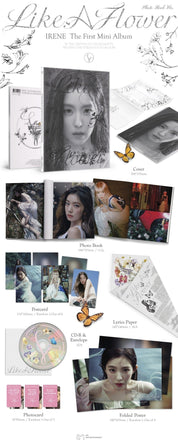 Korea Pop Store IRENE - [Like a Flower] (1st Mini Album) (Photobook Ver.) Kawaii Gifts