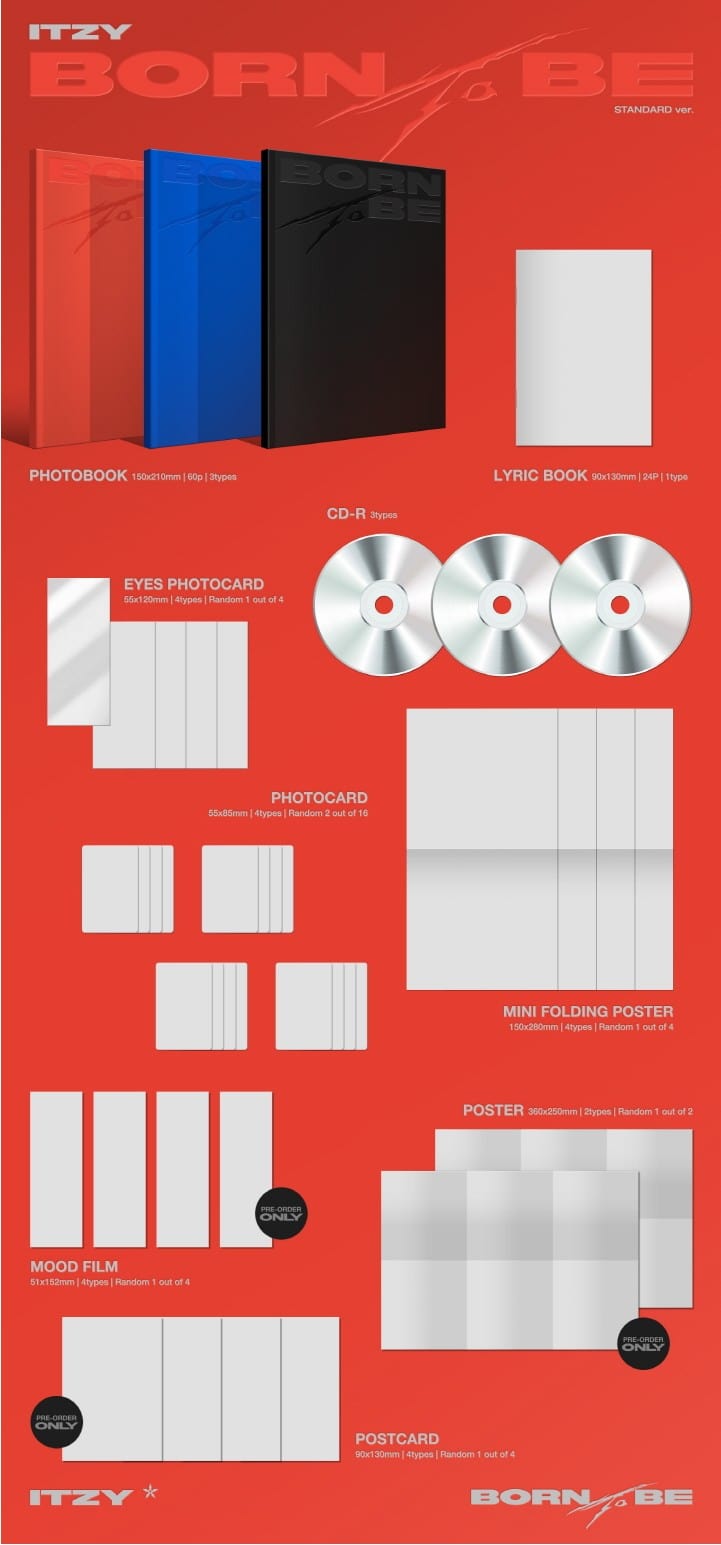 Korea Pop Store ITZY - Born To Be (Standard Ver.) Kawaii Gifts 8809954229039