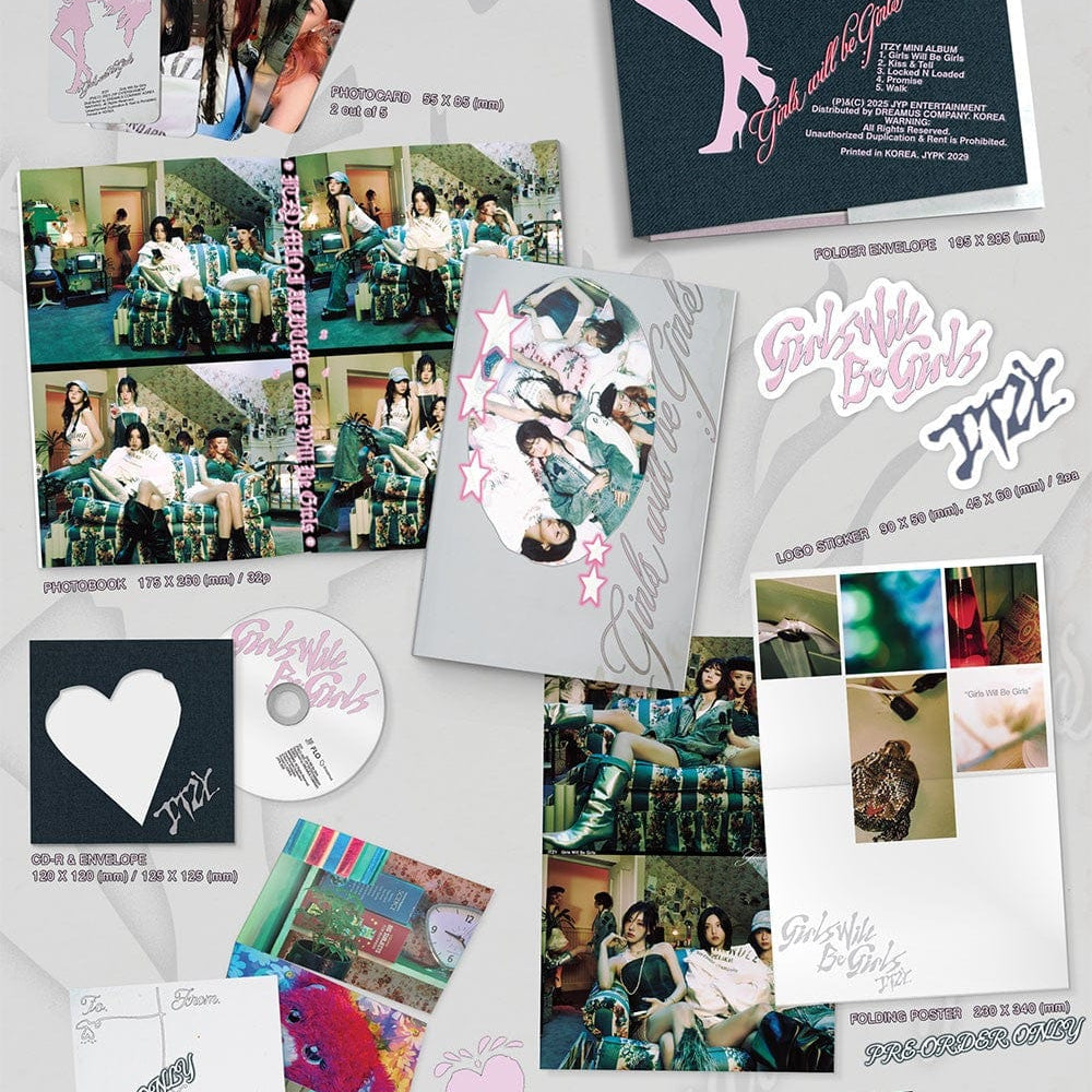 Korea Pop Store ITZY - [Girls Will Be Girls] (Folder Ver.) Kawaii Gifts