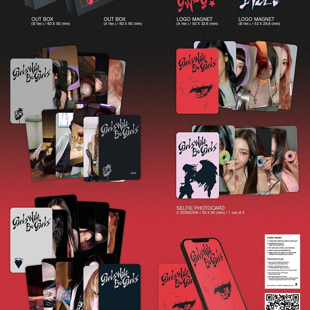 Korea Pop Store ITZY - [Girls Will Be Girls] (Platform Album Pocaalbum Ver.) Kawaii Gifts