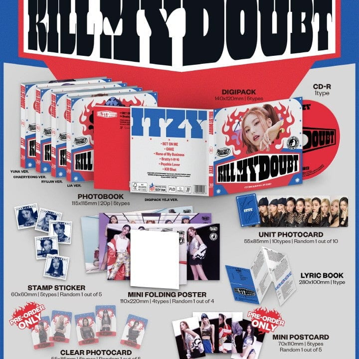 Korea Pop Store ITZY - Kill My Doubt (Digipack) Kawaii Gifts