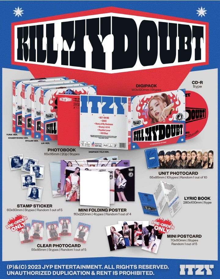 Korea Pop Store ITZY - Kill My Doubt (Digipack) Kawaii Gifts