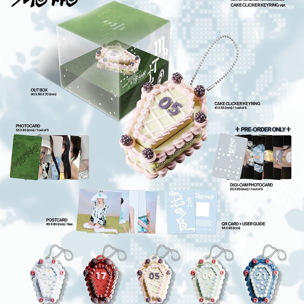 Korea Pop Store ITZY - Motto (Cake Clicker Keychain Ver.) Kawaii Gifts