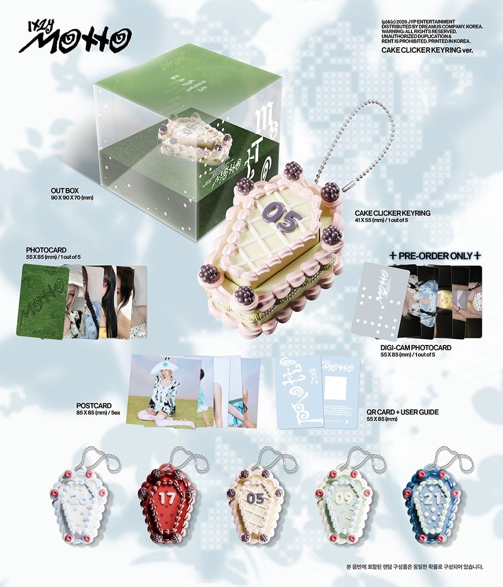 Korea Pop Store ITZY - Motto (Cake Clicker Keychain Ver.) Kawaii Gifts