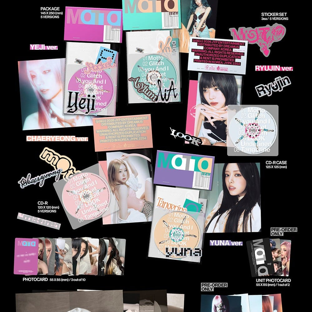 Korea Pop Store ITZY - Motto (Memeber Ver.) Kawaii Gifts
