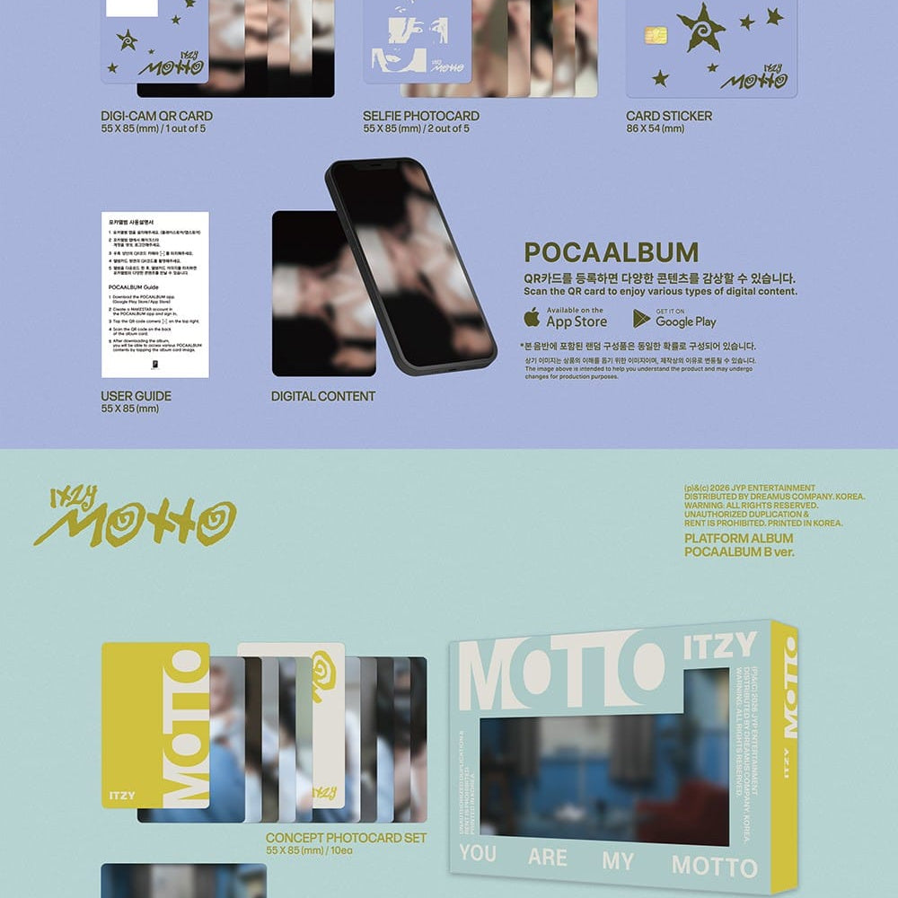 Korea Pop Store ITZY - Motto (Pocaalbum Ver.) Kawaii Gifts