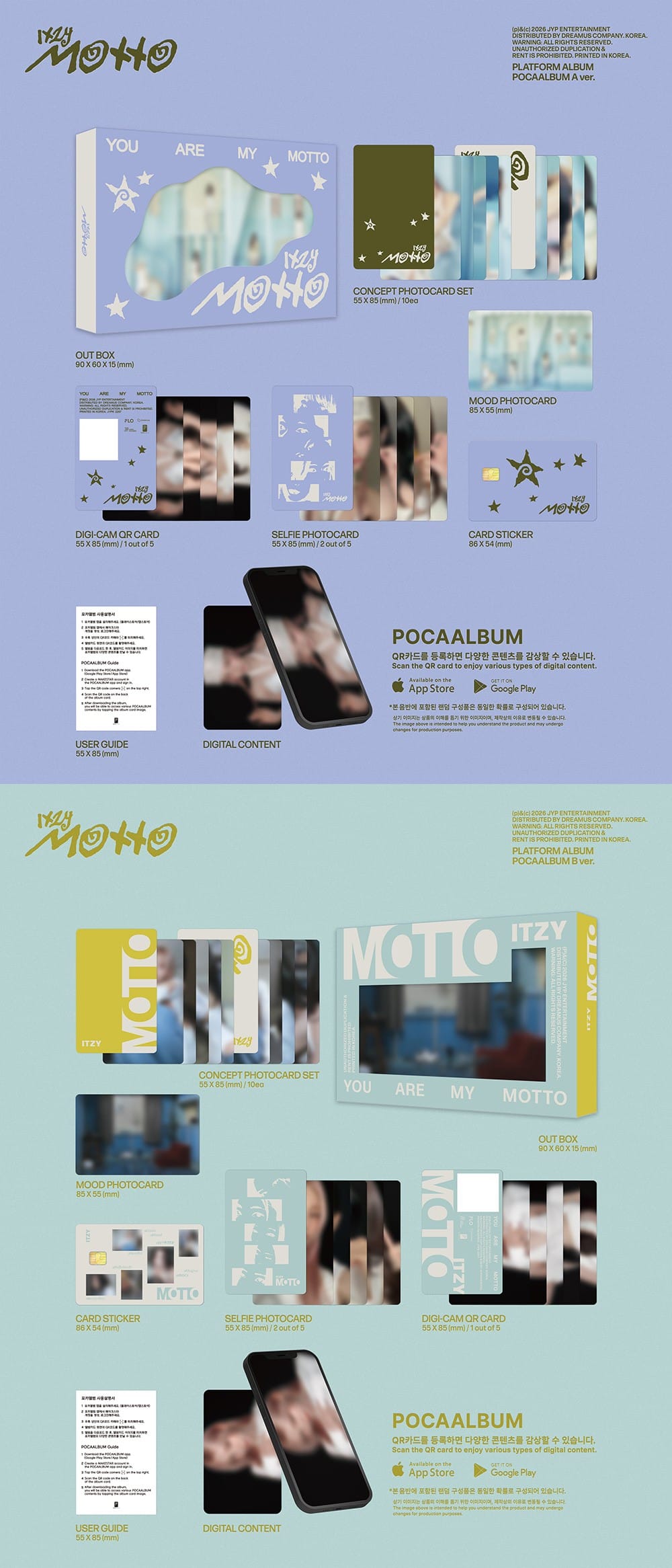 Korea Pop Store ITZY - Motto (Pocaalbum Ver.) Kawaii Gifts