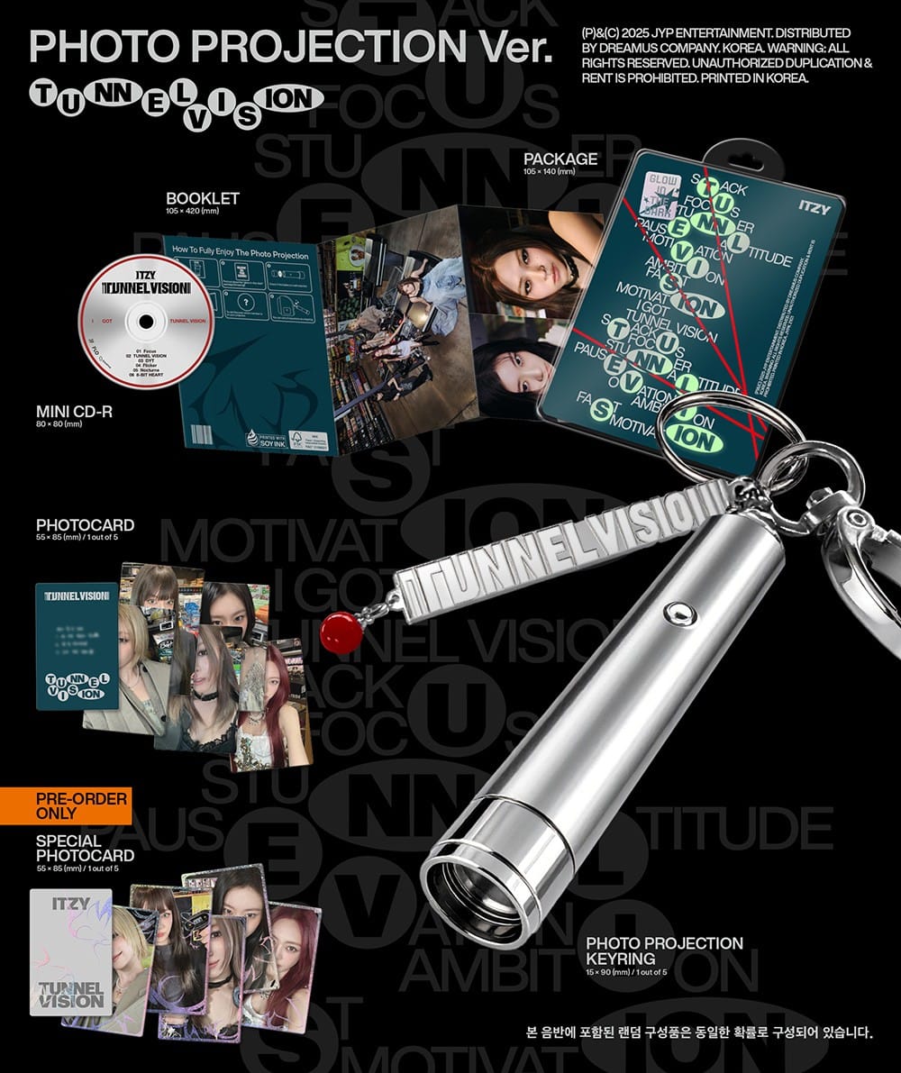 Korea Pop Store ITZY - Tunnel Vision (Photo Projection Ver.) Kawaii Gifts 8809954224645