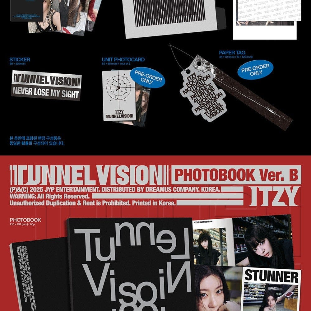 Korea Pop Store ITZY - Tunnel Vision (Photobook Ver.) Kawaii Gifts