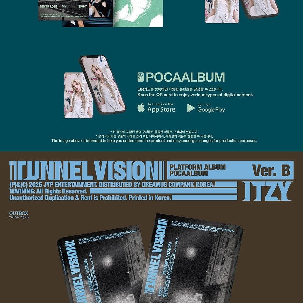 Korea Pop Store ITZY - Tunnel Vision (Pocaalbum Ver.) Kawaii Gifts