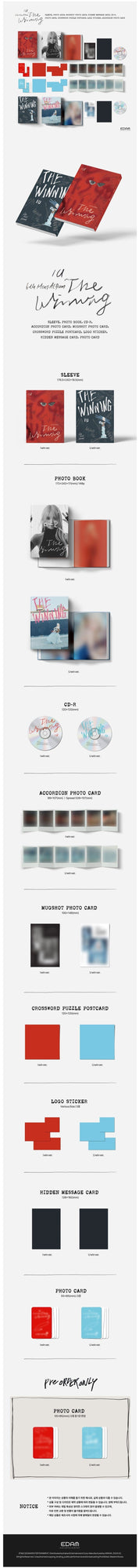 Korea Pop Store IU - [The Winning] 6th Mini Album Kawaii Gifts 8804775368752