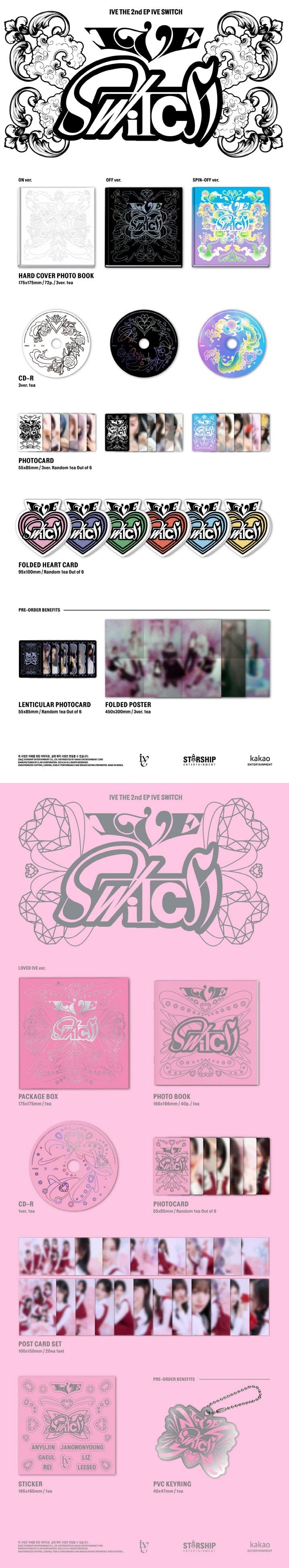 Korea Pop Store IVE - 2nd EP [Ive Switch] Kawaii Gifts 8804775369186