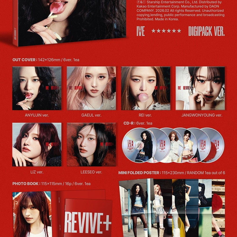 Korea Pop Store IVE - The 2nd Album [Revive+] (Digipack Ver.) Kawaii Gifts