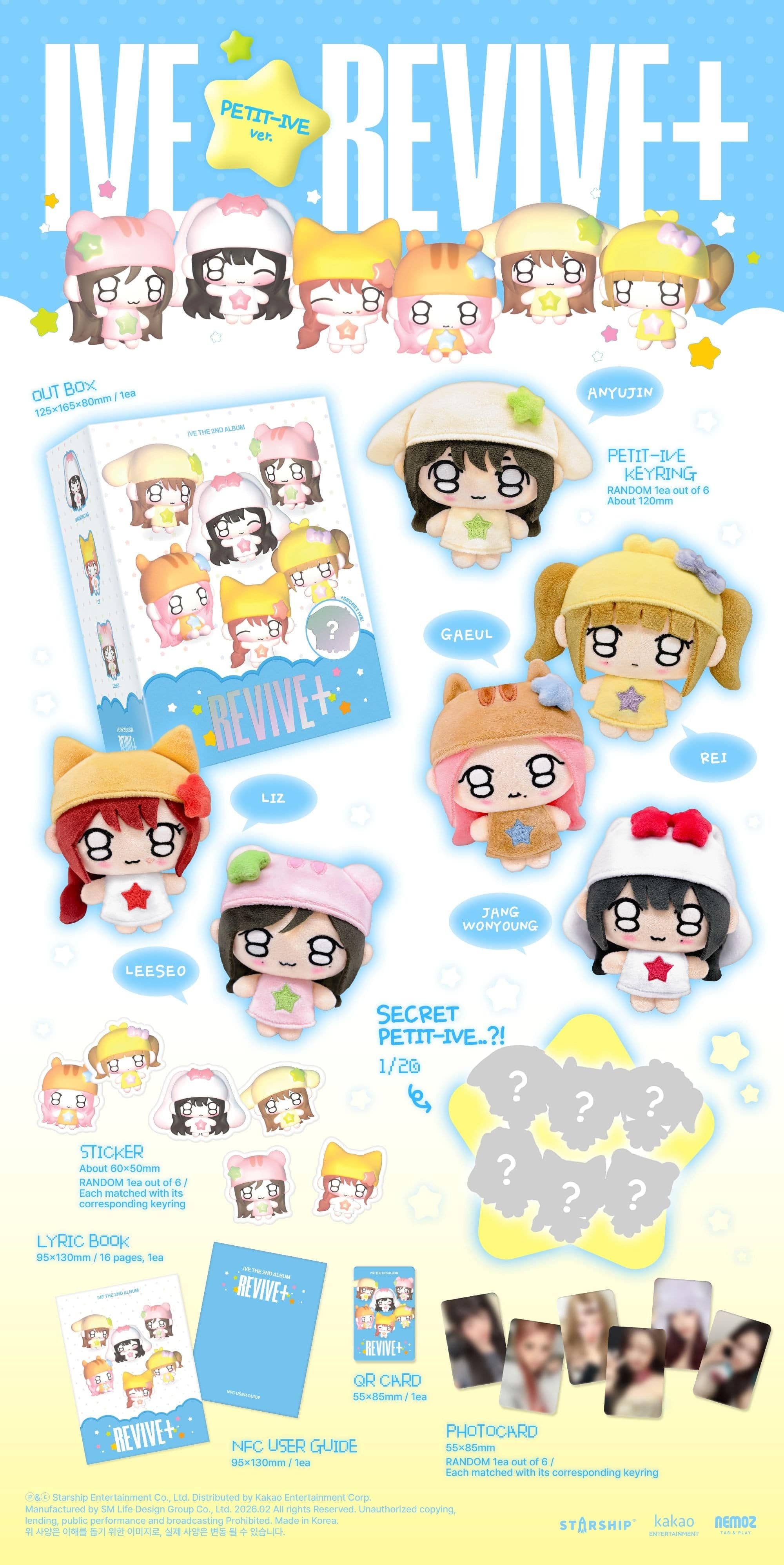 Korea Pop Store IVE - The 2nd Album [Revive+] (Petit-IVE Ver.) (Limited) Kawaii Gifts