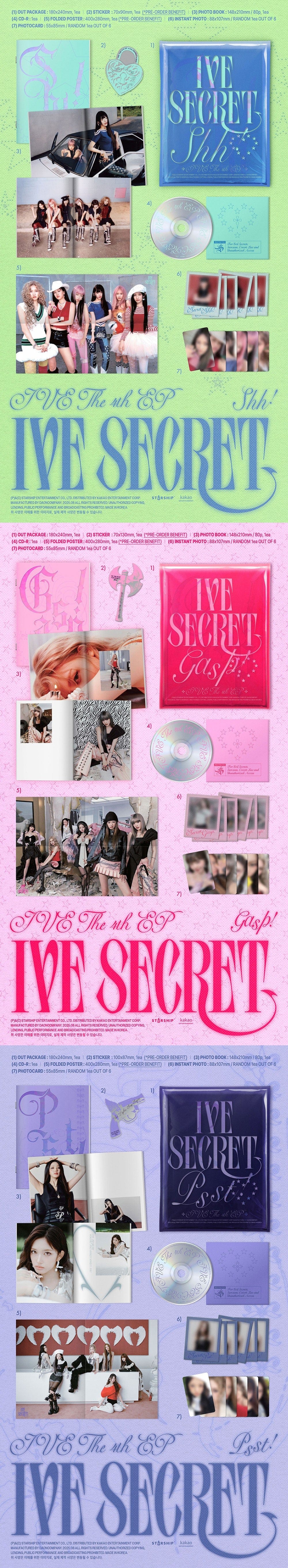 Korea Pop Store IVE - The 4th EP [Ive Secret] Kawaii Gifts