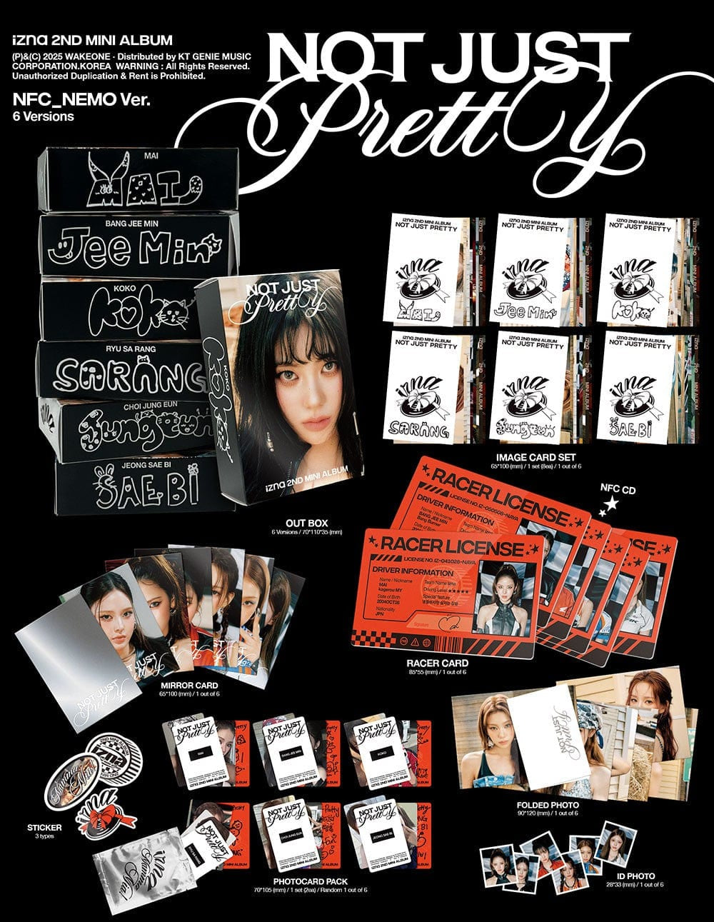 Korea Pop Store IZNA - 2nd Mini Album [Not Just Pretty] (NFC Nemo Ver.) Kawaii Gifts