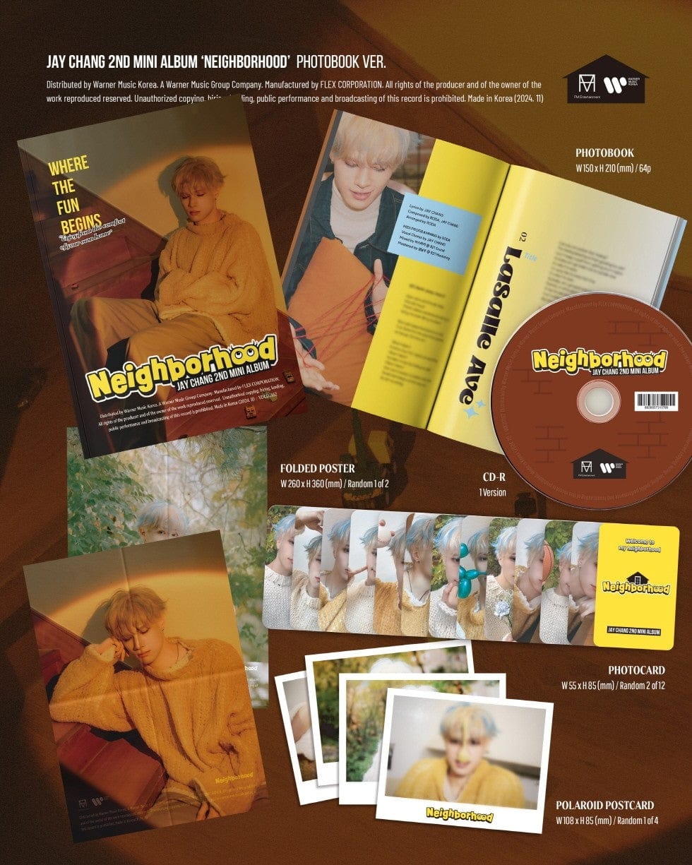 Korea Pop Store JAY CHANG - [Neighborhood] 2nd Mini Album [Photobook Ver.] Kawaii Gifts