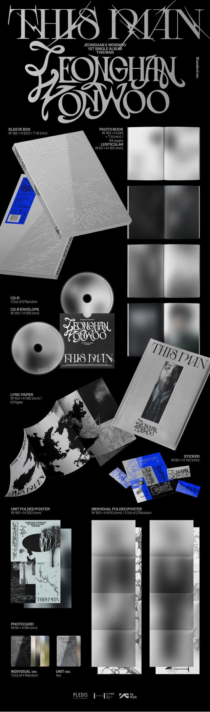 Korea Pop Store JEONGHAN X WONWOO - [This Man] (1st Single Album) Kawaii Gifts 8800250621930