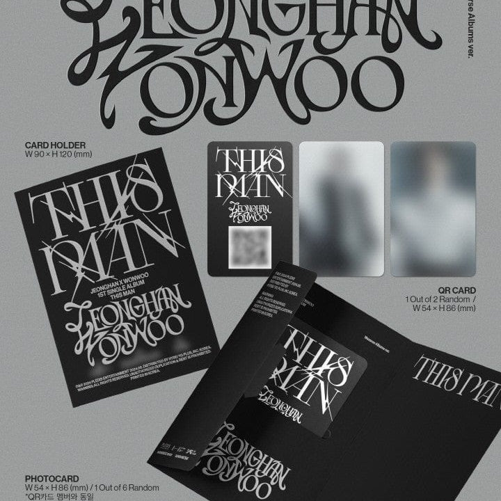 Korea Pop Store JEONGHAN X WONWOO - [This Man] (1st Single Album) (Weverse Albums Ver.) Kawaii Gifts