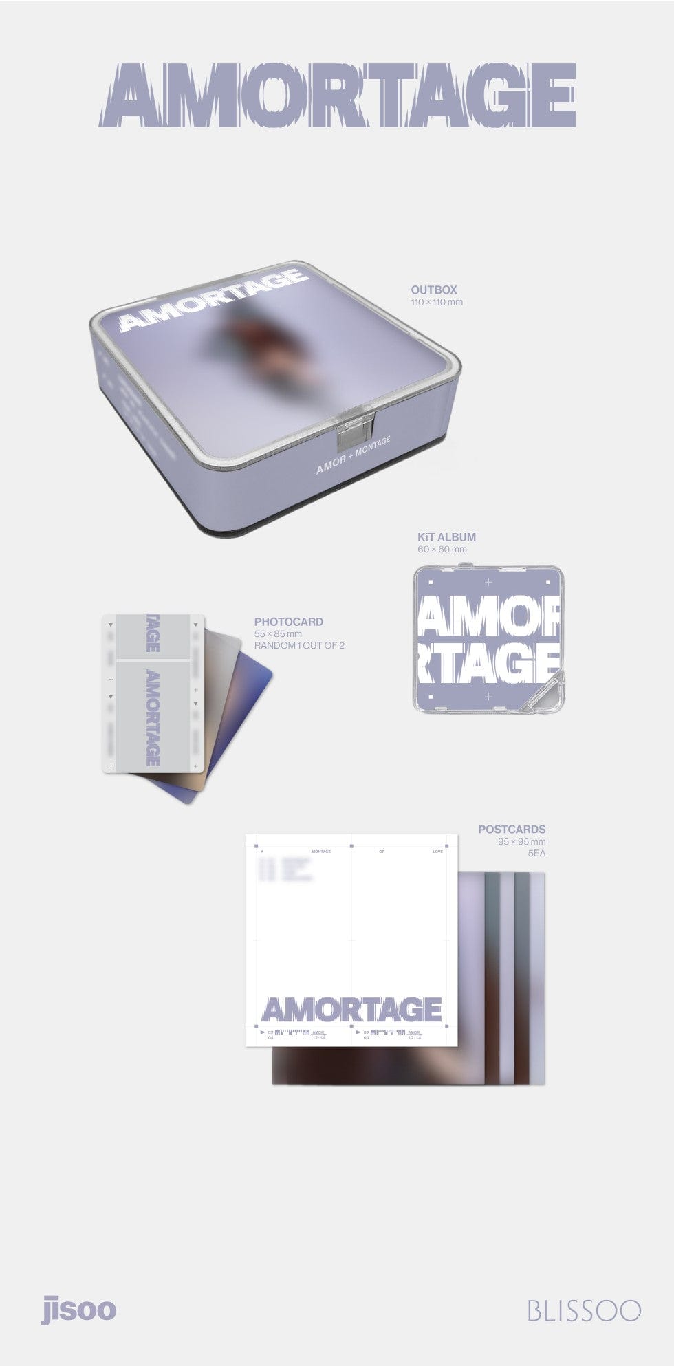 Korea Pop Store JISOO - Mini Album [Amortage] App Ver. Kawaii Gifts