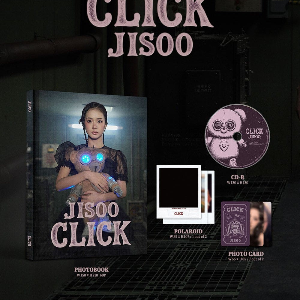 Korea Pop Store JISOO - Single Album [Click] Photobook Ver. Kawaii Gifts