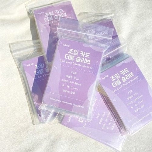 Korea Pop Store JOIL PHOTO CARD DOUBLE SLEEVES 50EA (58x89mm) Kawaii Gifts