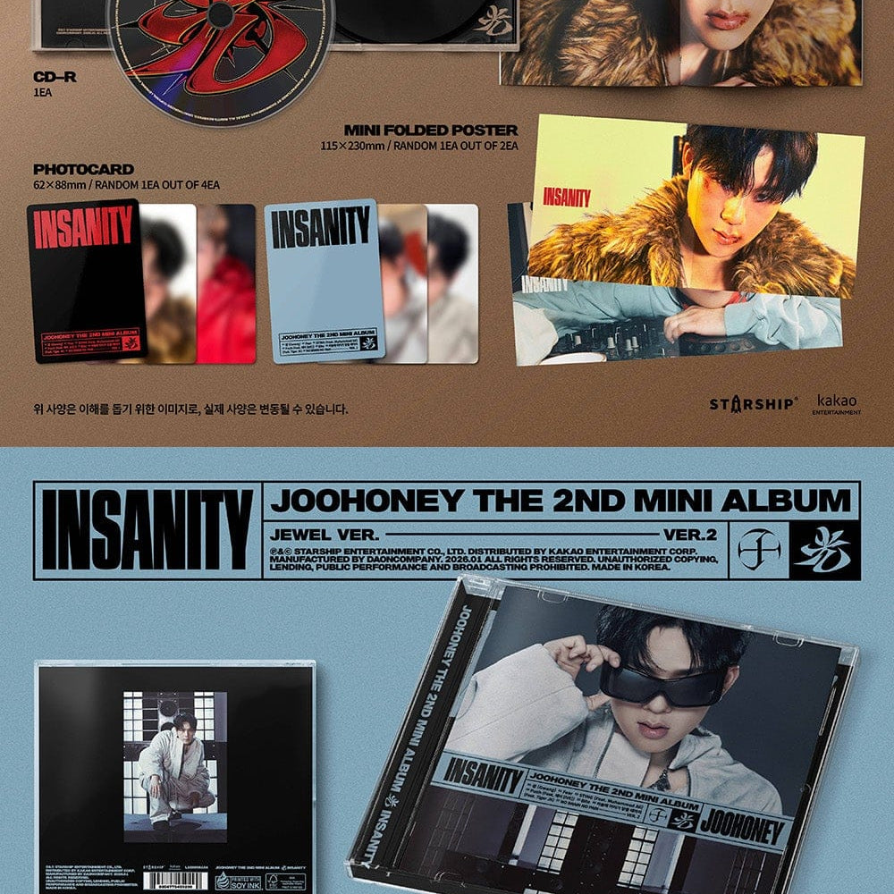 Korea Pop Store Joohoney - The 2nd Mini Album 'Insanity' Jewel Ver. Kawaii Gifts