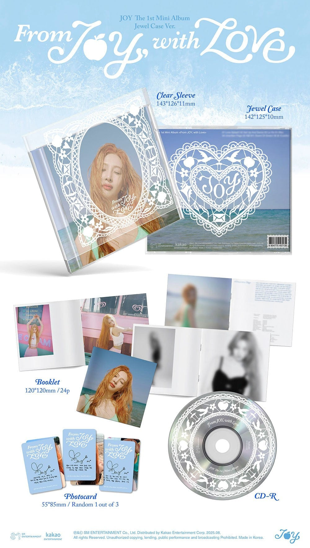 Korea Pop Store JOY - 1st Mini Album [From Joy, With Love] (Jewel Case Ver.) Kawaii Gifts