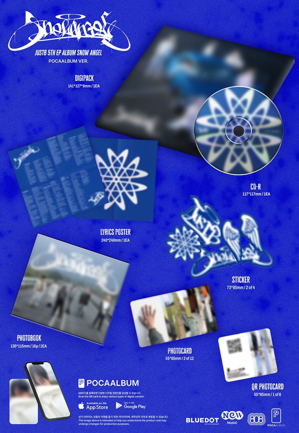 Korea Pop Store JUST B - 5th Mini Album [Snow Angel] (Pocaalbum) Kawaii Gifts