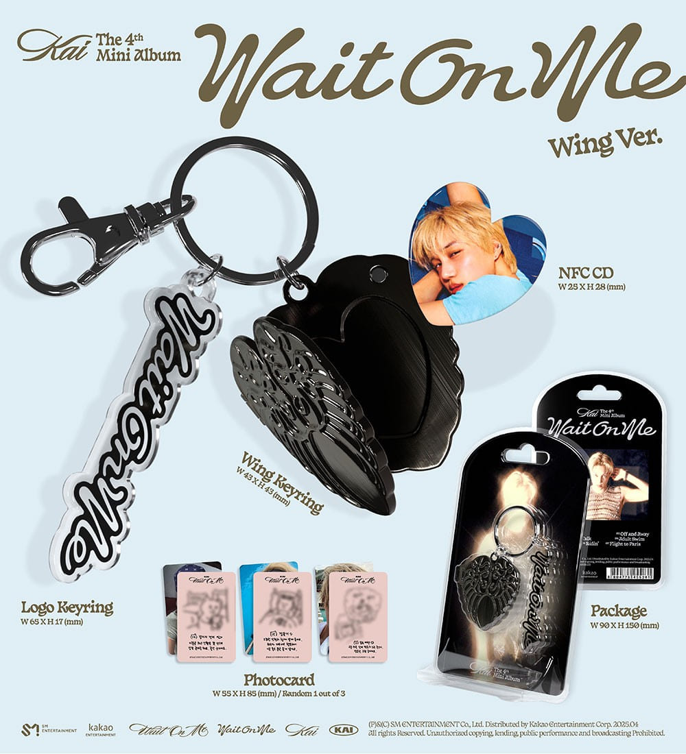 Korea Pop Store KAI - [Wait on Me] (4th Mini Album) (Wing Ver.) Kawaii Gifts