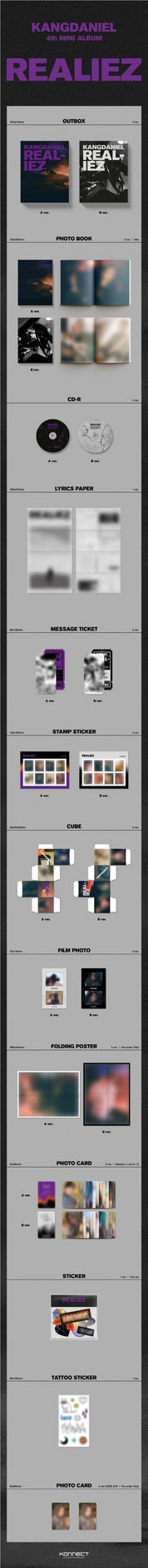 Korea Pop Store KANG DANIEL - Reliez (4th Mini Album) Kawaii Gifts 8803581202922