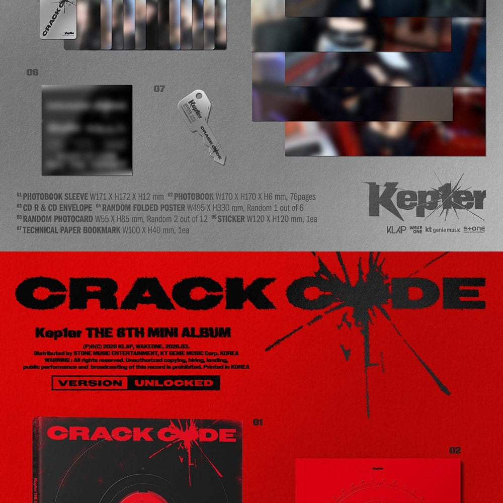 Korea Pop Store KEP1ER - The 8th Mini Album [Crack Code] Kawaii Gifts 8809704435130