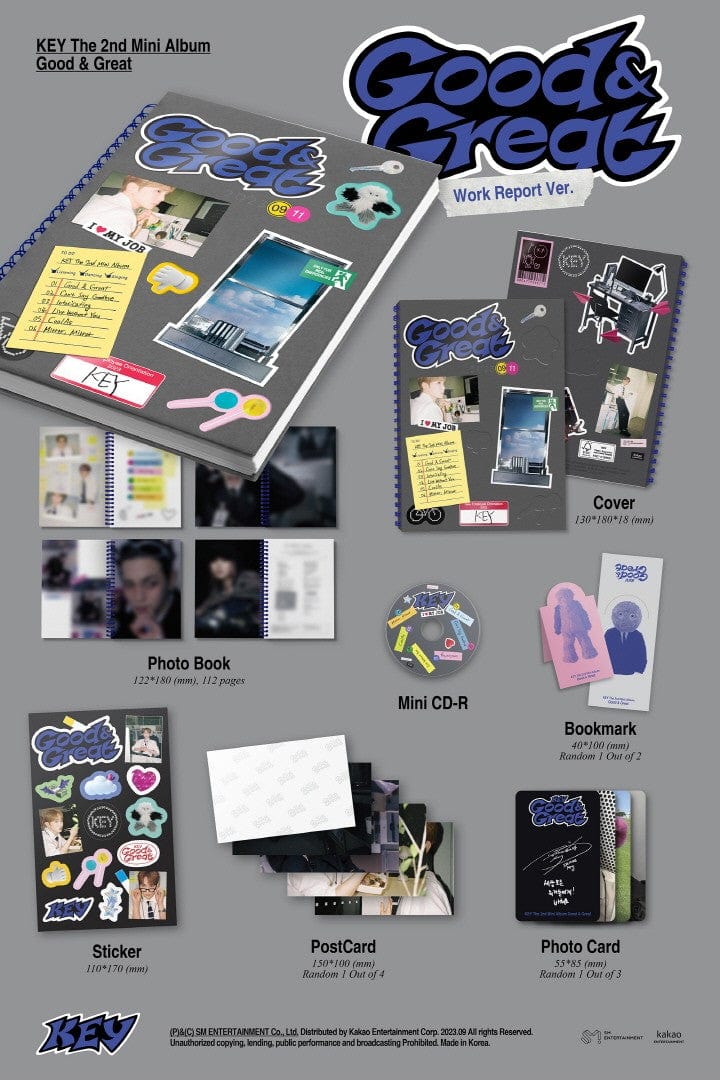 Korea Pop Store [KEY] [Good & Great] 2nd Mini Album (Photo Book Ver.) Kawaii Gifts